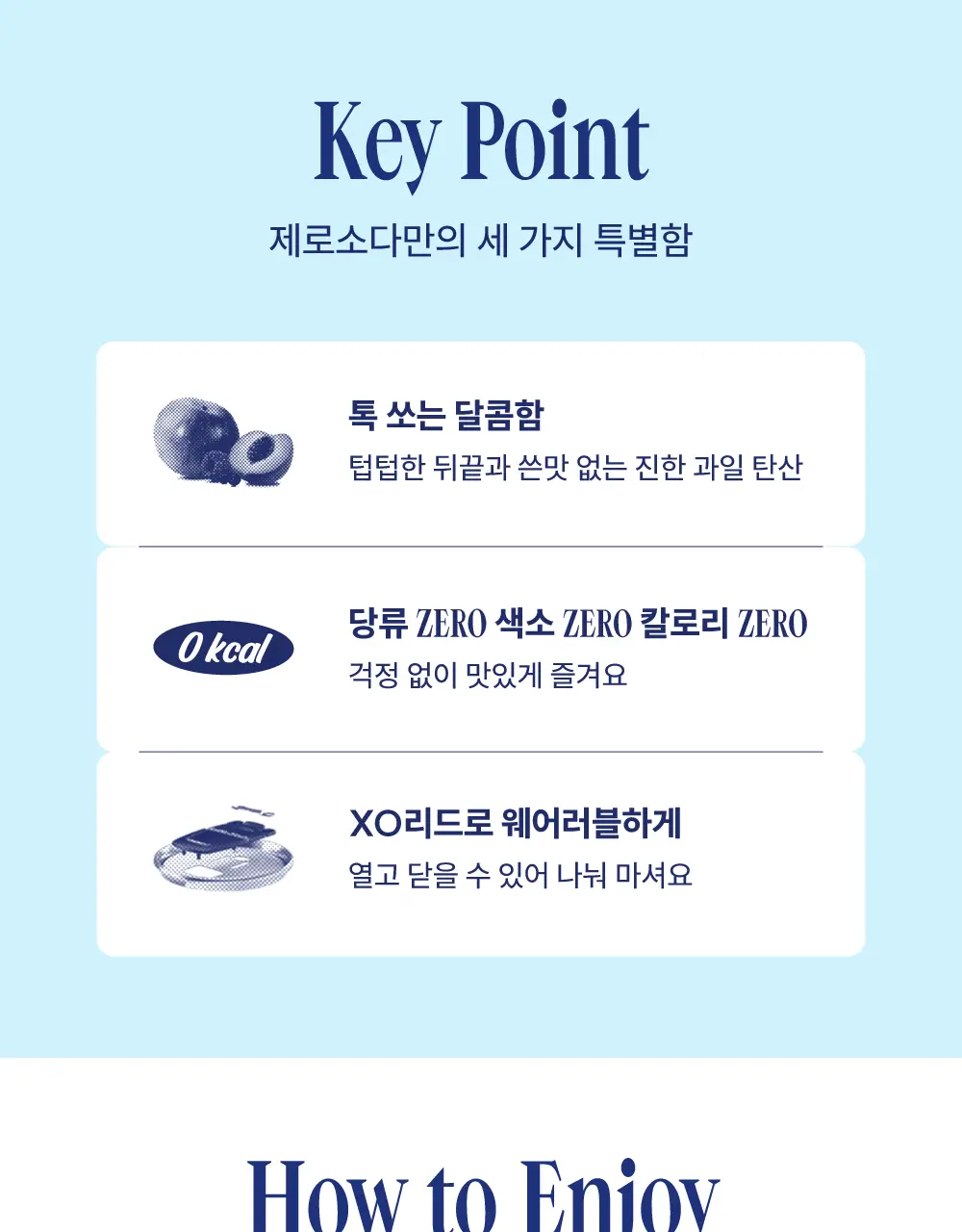 [무료배송] 클룹 제로소다 24개입 3종 택1 (복숭아,포도,파인애플) 상세페이지 5